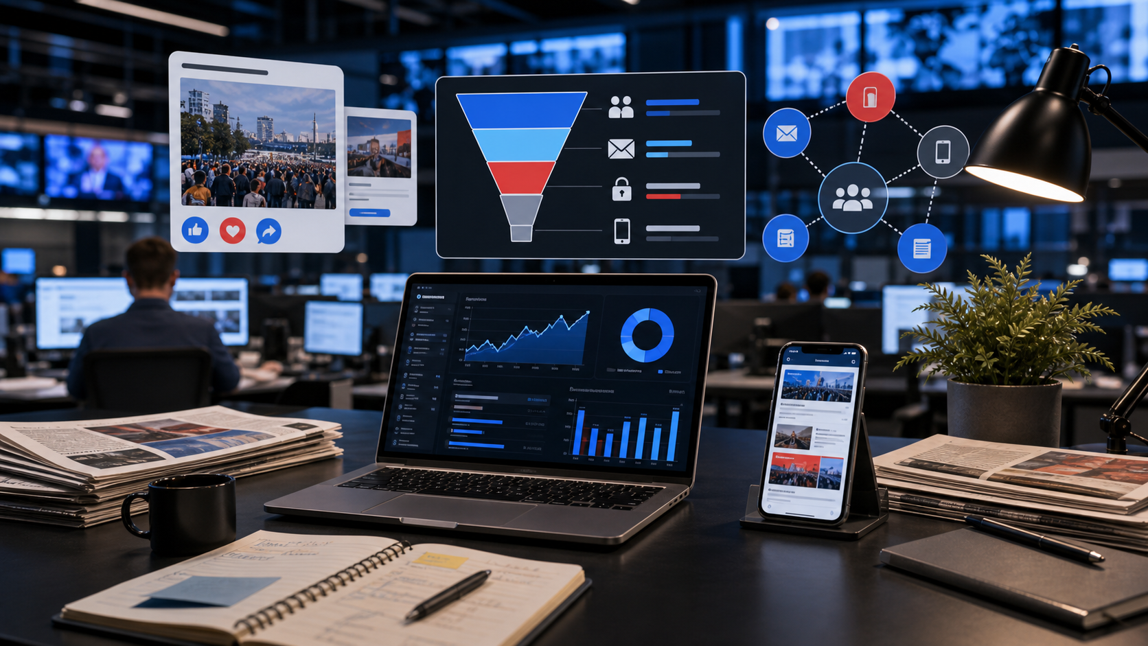 News publisher growth with Facebook ads